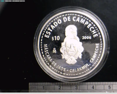 10 Pesos 180 Aniversario Dela Unión de los Estados de la República en 2006