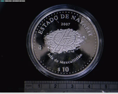 10 Pesos 180 Aniversario Dela Unión de los Estados de la República en 2007