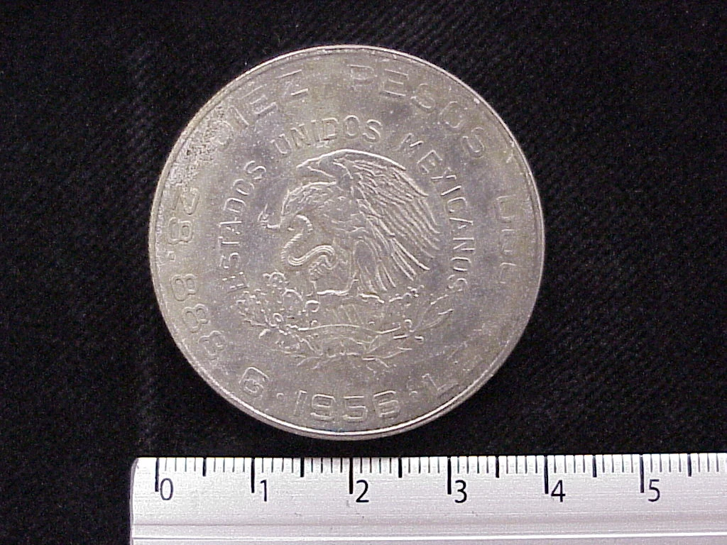 10 Pesos Plata 1956 (anverso)