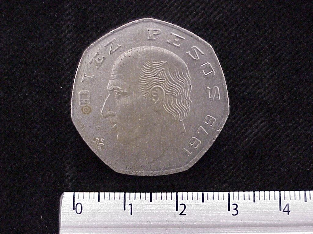 10 Pesos Cuproníquel 1979 (reverso)