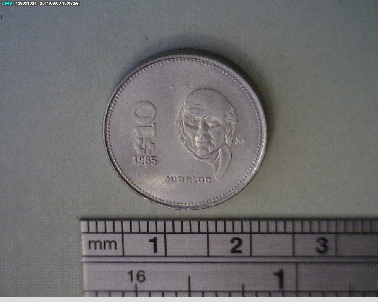 10 Pesos Acero inoxidable 1985 (reverso)