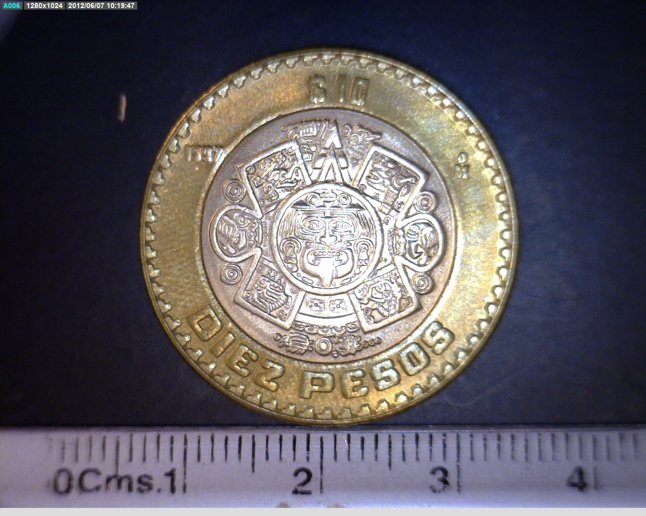 10 Bimetálica 1997 . Inventario Banxico 19328 (reverso)