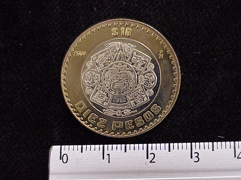 10 Bimetálica 2004 . Inventario Banxico 21255 (reverso)