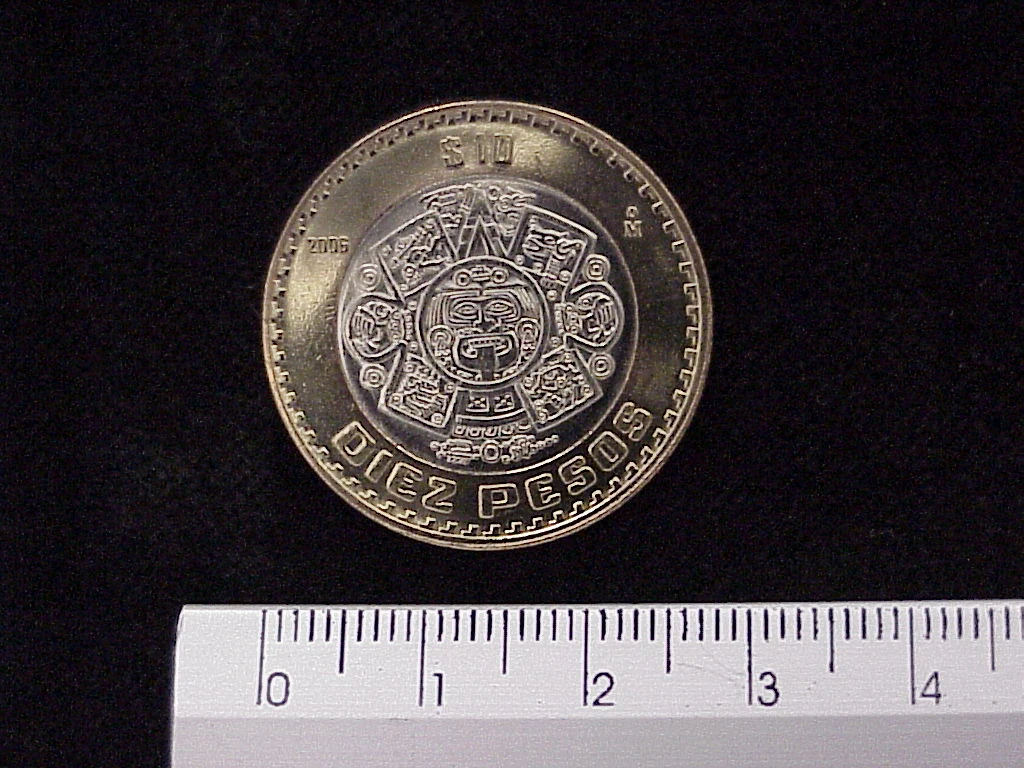 10 Bimetálica 2006 . Inventario Banxico 21655 (reverso)