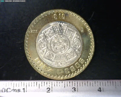 10 Pesos Bimetálica 2009