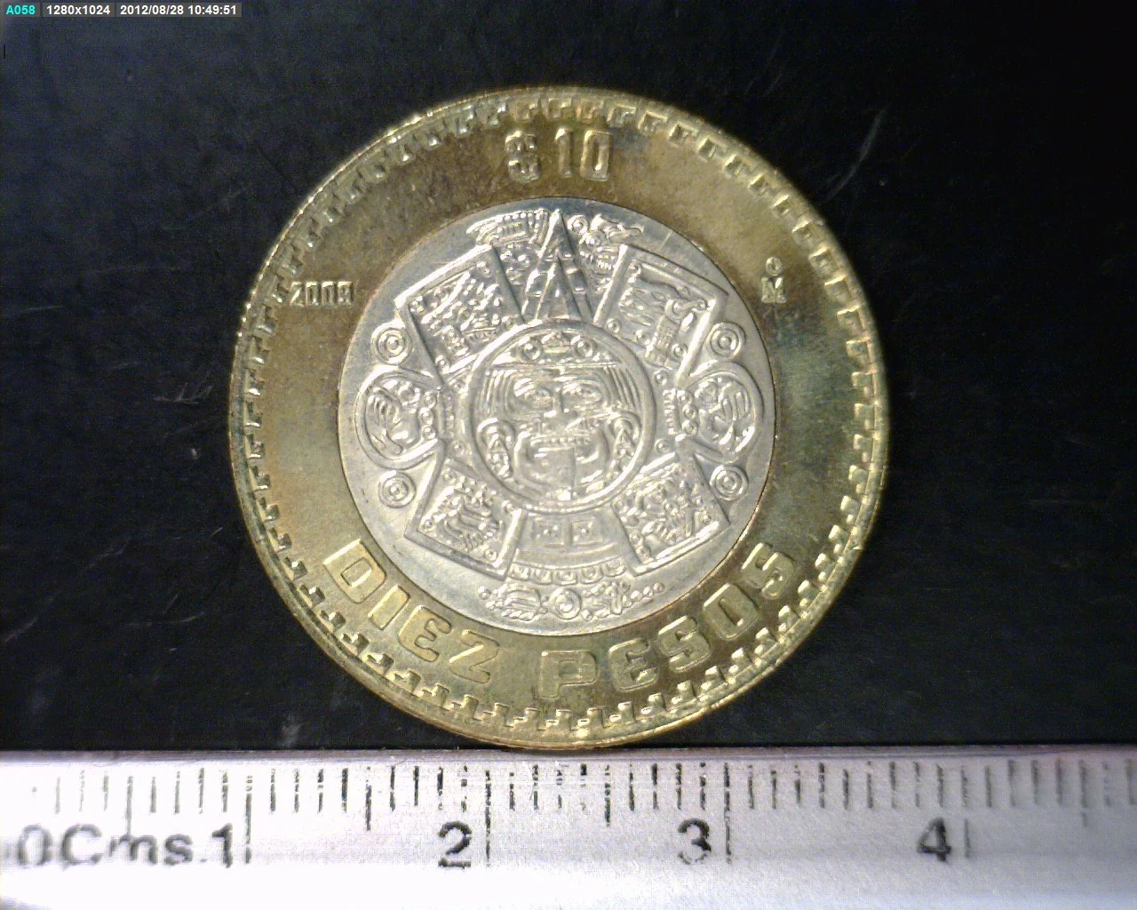 10 Bimetálica 2009 . Inventario Banxico 22231 (reverso)