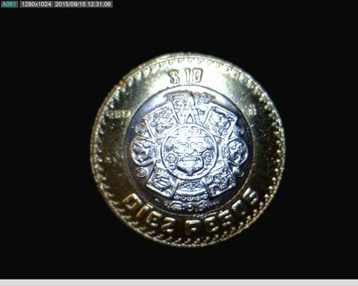 10 Pesos Bimetálica 2012