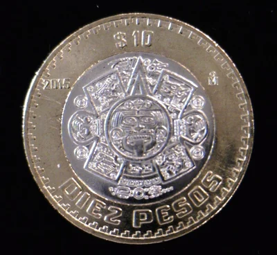 10 Pesos Bimetálica 2015