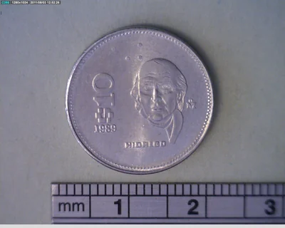 10 Pesos Hidalgo Acero inoxidable 1989