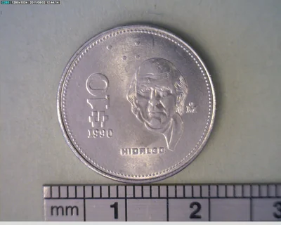 10 Pesos Hidalgo Acero inoxidable 1990