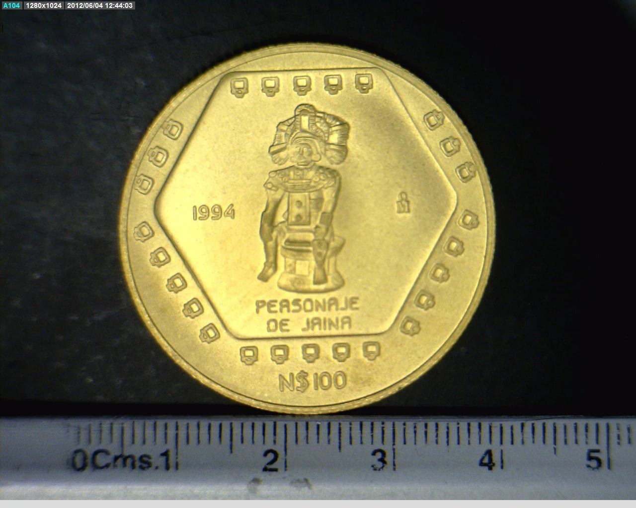 100 Nuevos Pesos Personaje de Jaina 1994 · Inventario Banxico 19130 (reverso)