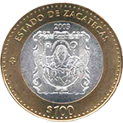 100 Pesos 180 Aniversario de la Unión de los Estados de la República Mexicana