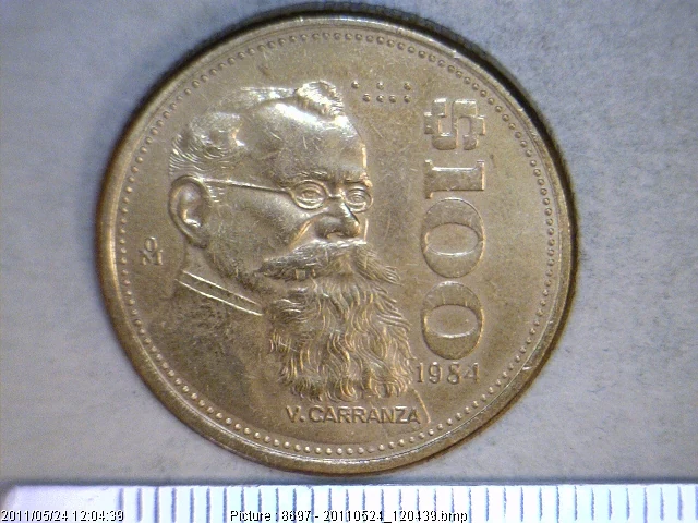 100 Pesos 1984 · Reverso