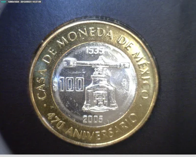 100 Pesos 470 Aniversario Casa de Moneda