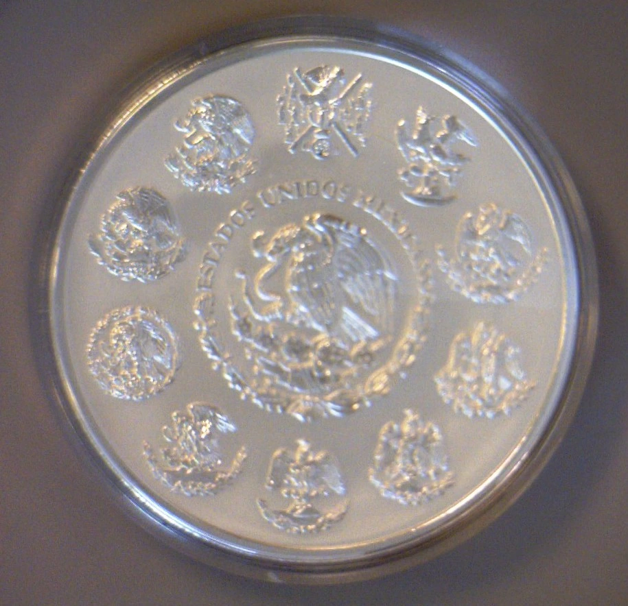 100-pesos-calendario-azteca-1-kilo-mate-brillo-2013 - anverso (Banxico)
