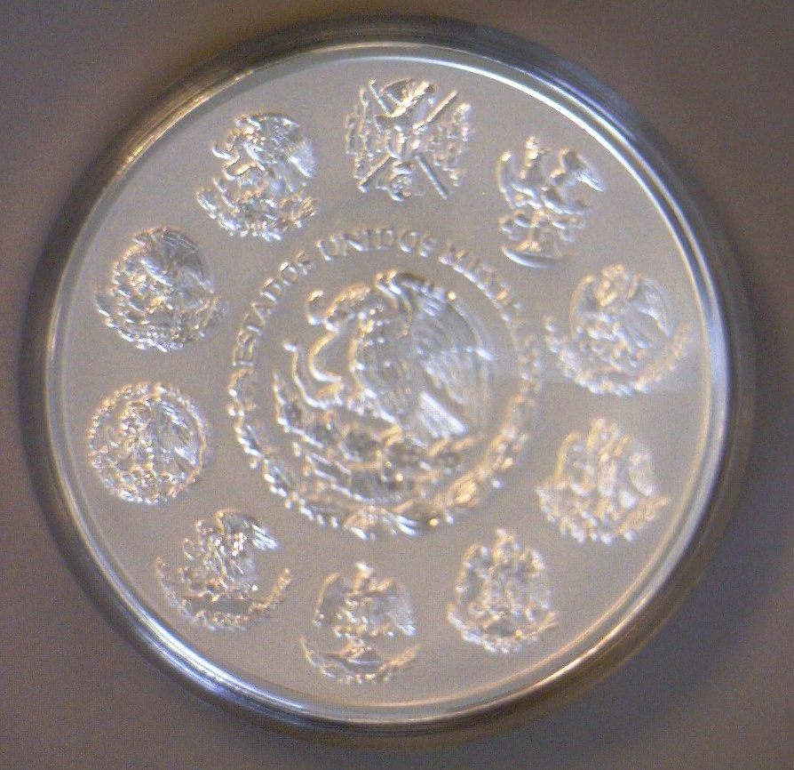 100-pesos-calendario-azteca-1-kilo-mate-brillo-2015 - anverso (Banxico)