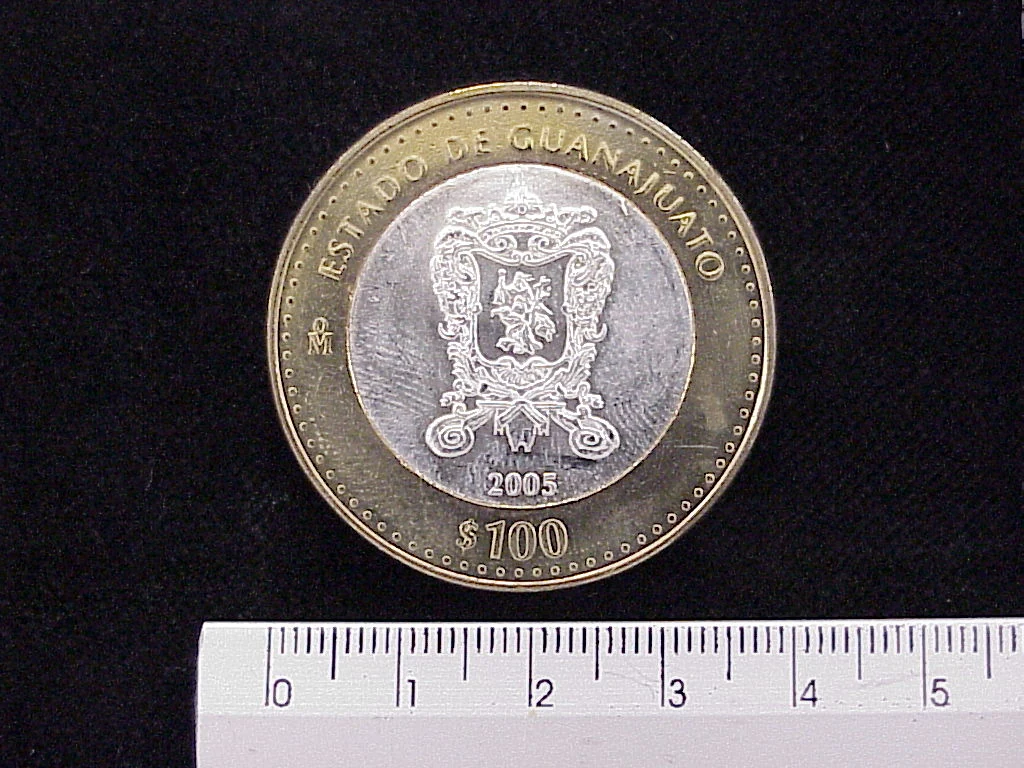 100 Pesos Guanajuato Escudo 2003 · Inventario Banxico 21396 (reverso)