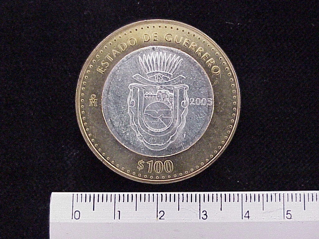 100 Pesos Guerrero Escudo 2003 · Inventario Banxico 21392 (reverso)
