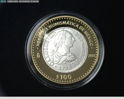 100 Pesos Herencia Numismatica I, Busto 2011