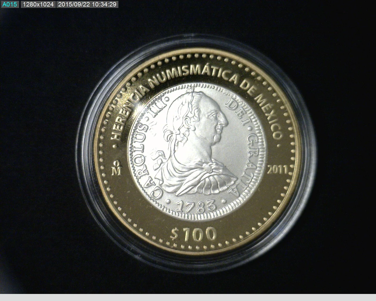 100 Pesos Herencia Numismatica I, Busto 2011 · Reverso