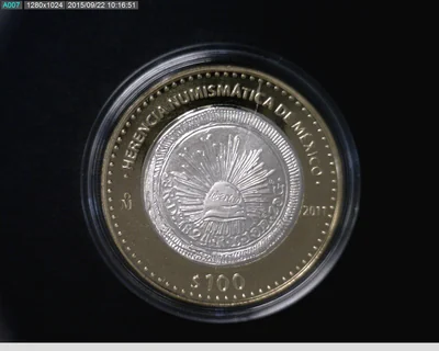 100 Pesos Herencia Numismatica I, Resplandor Republicano 2011