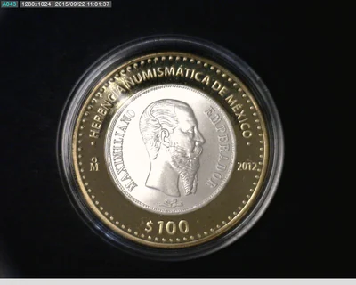 100 Pesos Herencia Numismatica II, Maximiliano 2012