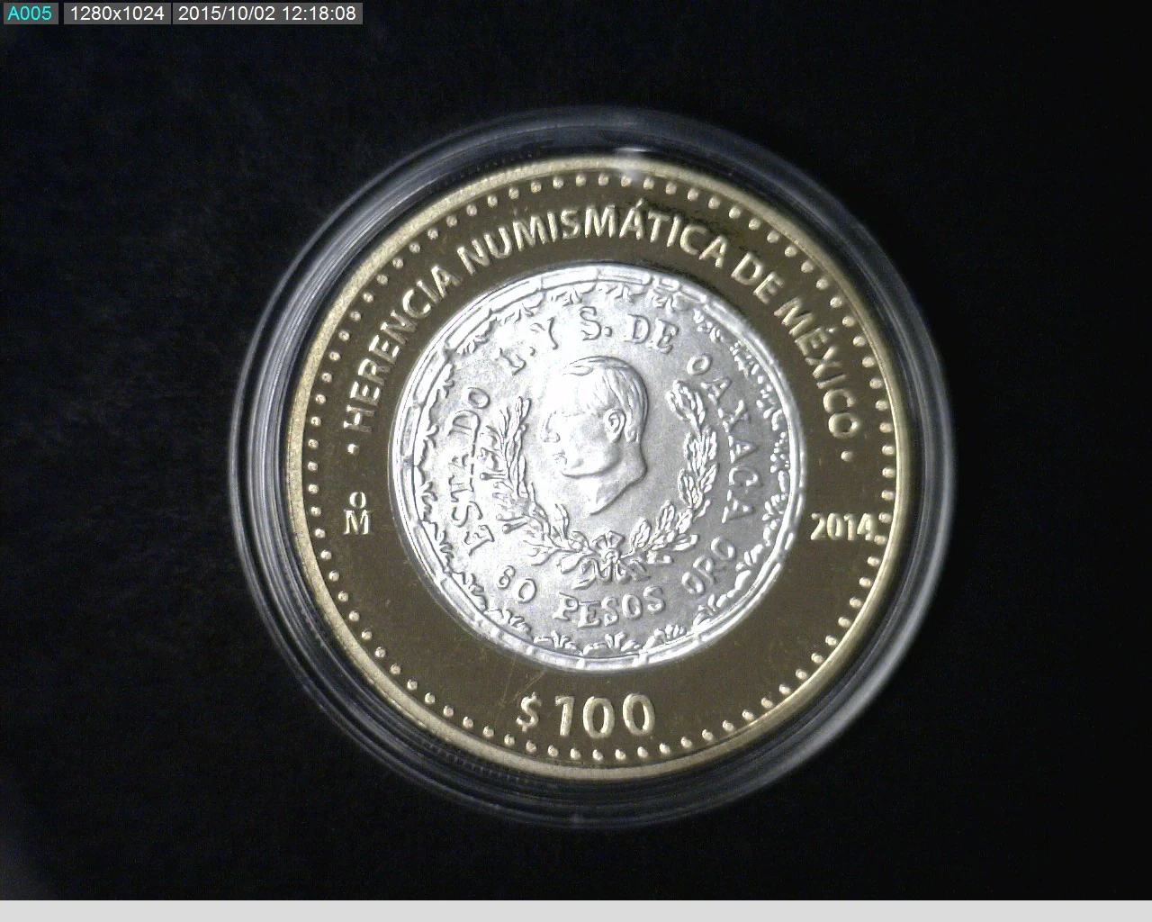 100 Pesos Herencia Numismatica IV, 60 Pesos de Oaxaca 2014 - reverso