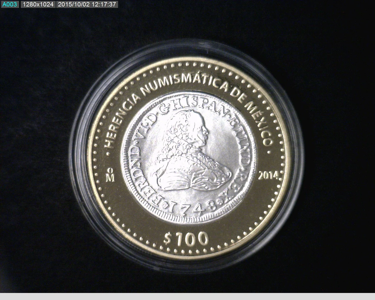 100 Pesos Herencia Numismatica IV, Pelucona 2014 - reverso