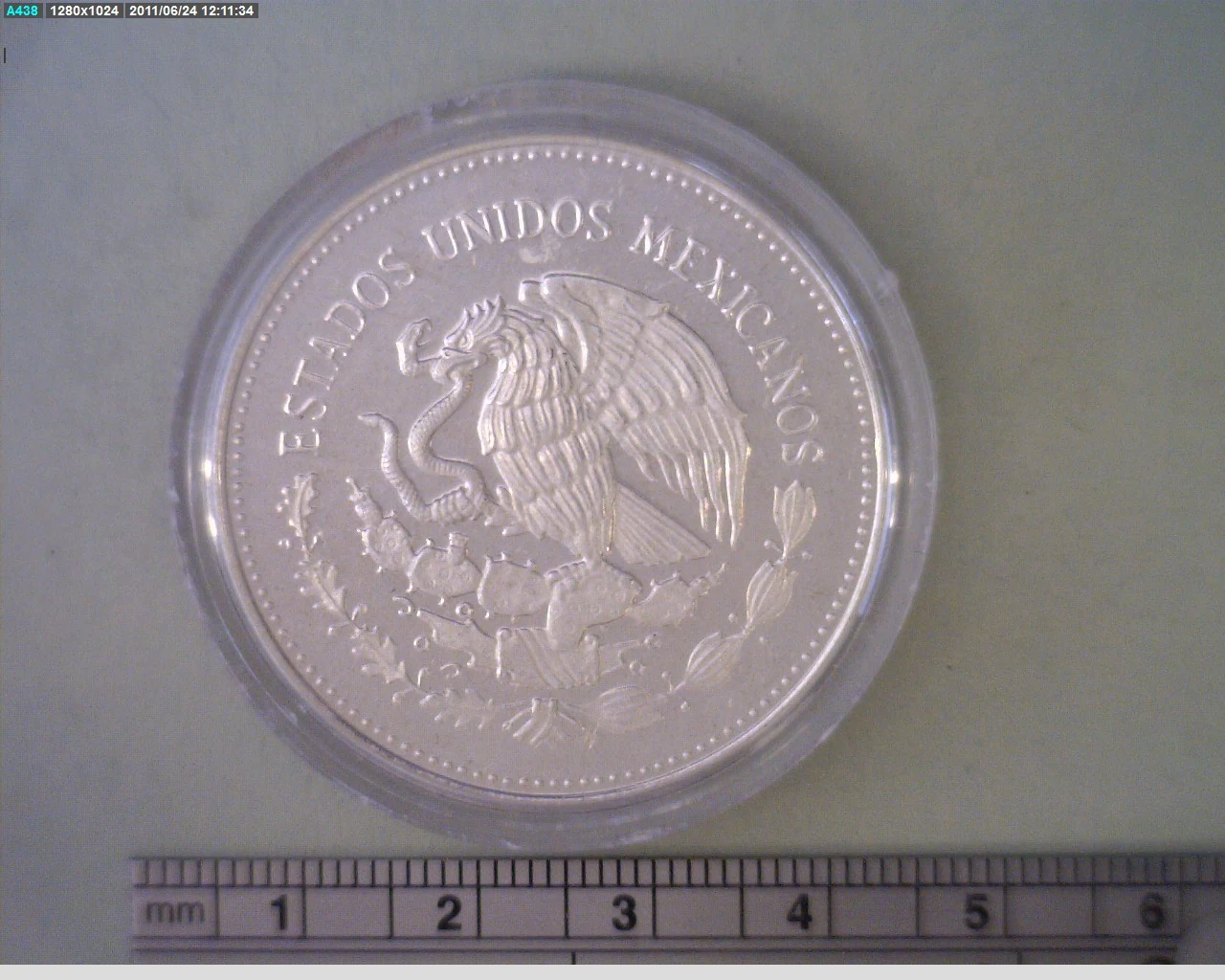 100 Pesos Copa Mundial México 86 (Plata .925) (anverso, Escudo Nacional)