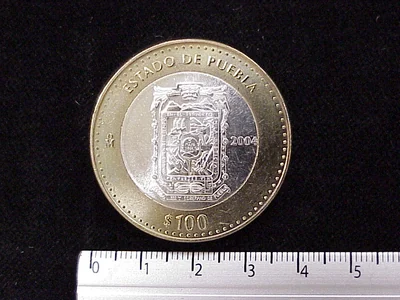 100 Pesos Puebla (Escudo) 2003