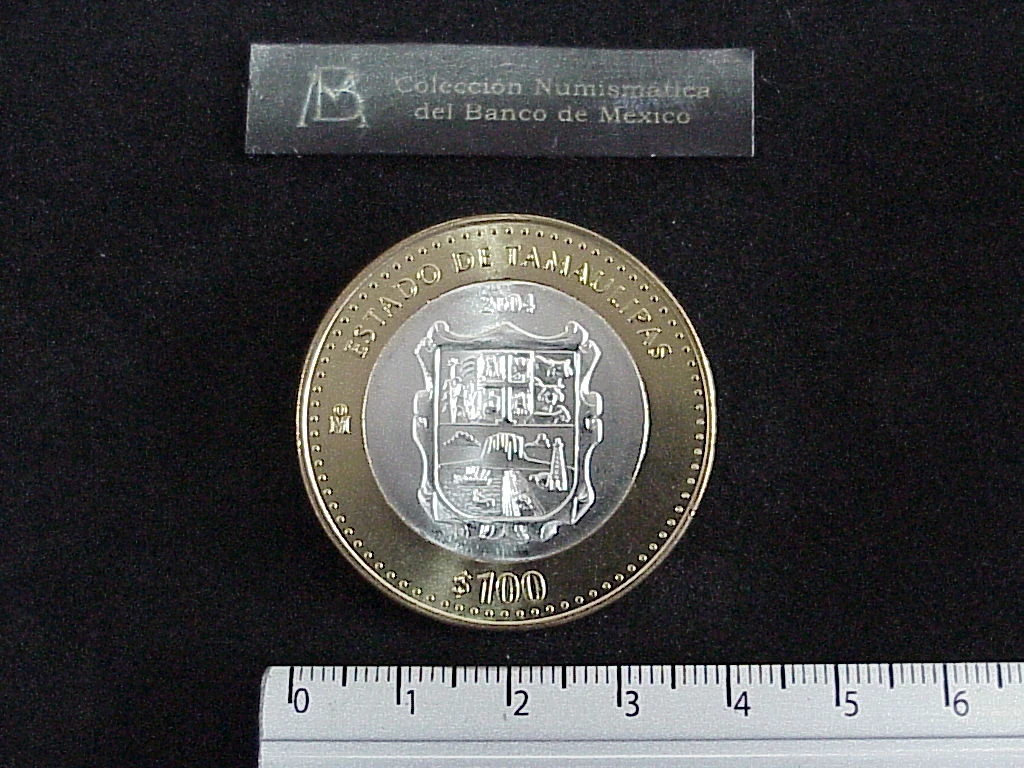 100 Pesos Tamaulipas Escudo 2003 · Inventario Banxico 21193 (reverso)