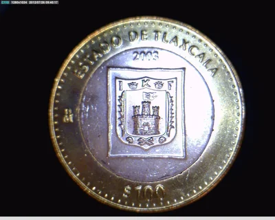100 Pesos Tlaxcala (Escudo) 2003