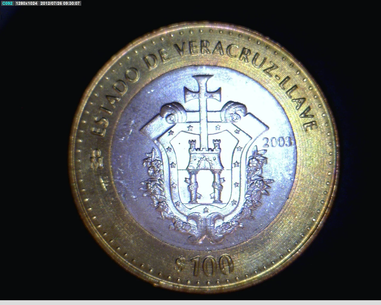 100 Pesos Veracruz (Escudo) 2003 · Reverso