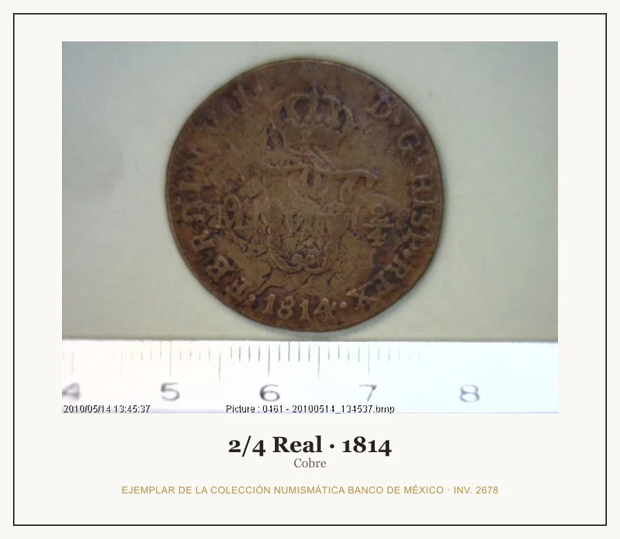 Moneda destacada de la serie 2/4 Reales Fernando VII