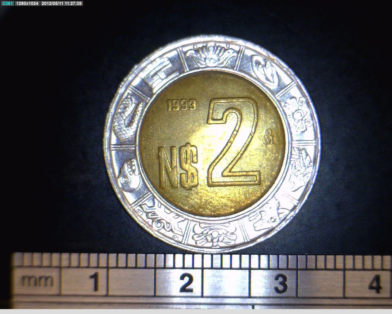 2 Nuevos Pesos Bimetálica 1993