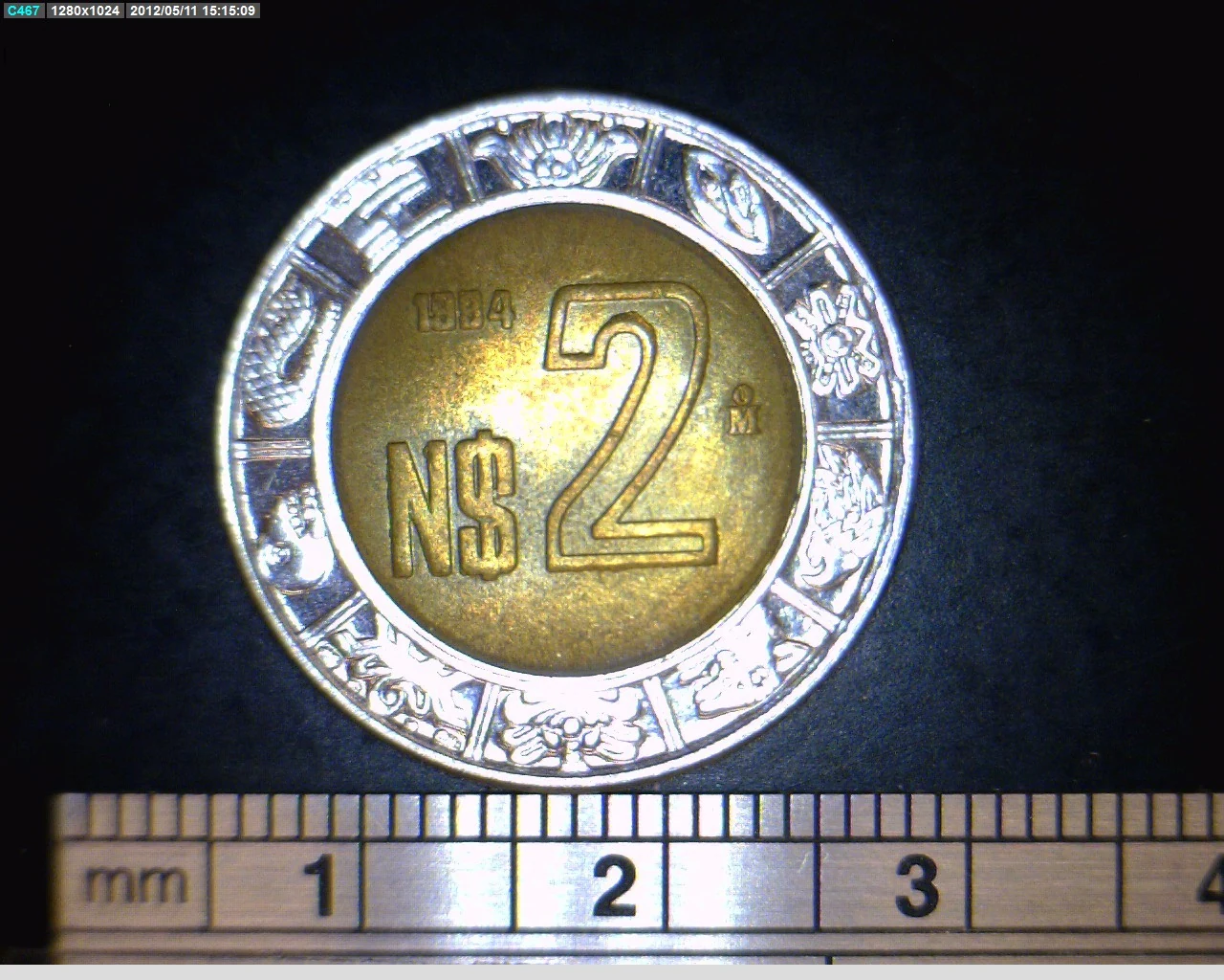 2 Bimetálica 1994 . Inventario Banxico 18603 (reverso)