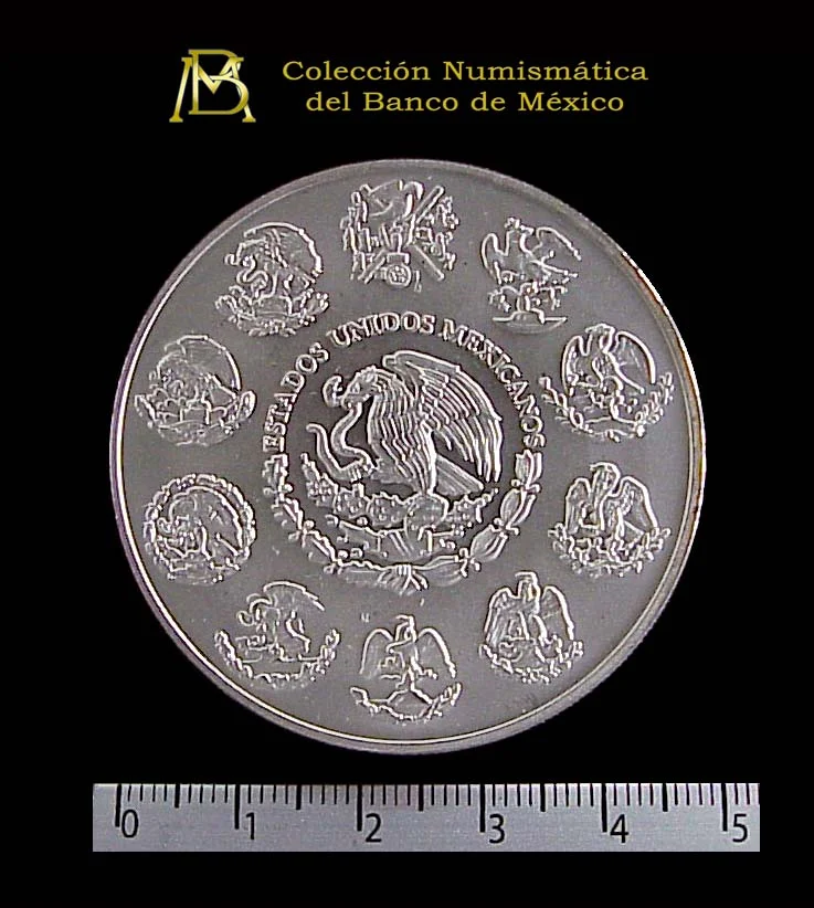 2 oz Libertad Plata 1998 · Inventario Banxico 20864 (anverso)
