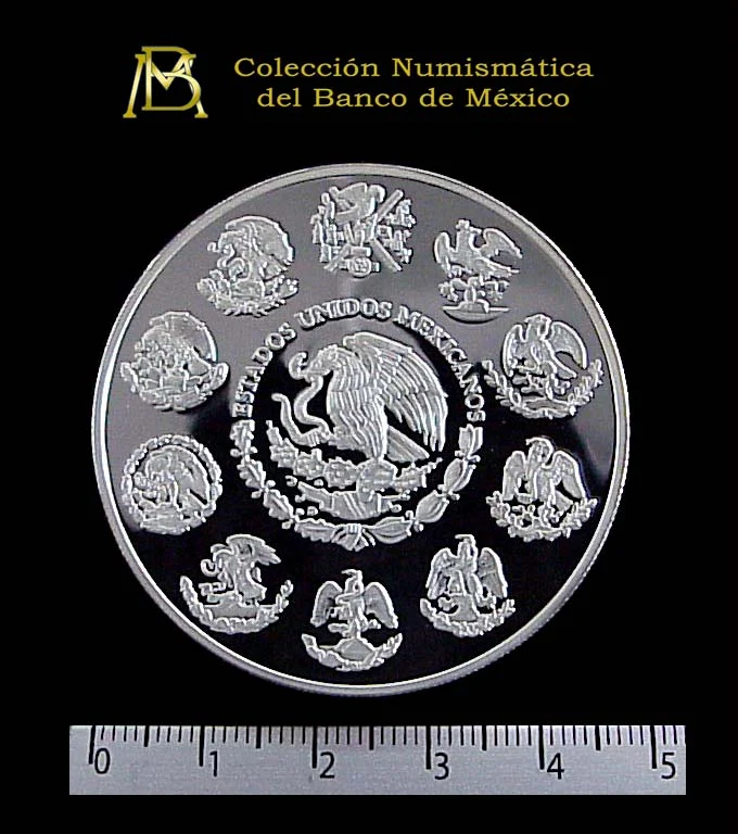 2 oz Libertad Plata 1998 · Inventario Banxico 20880 (anverso)