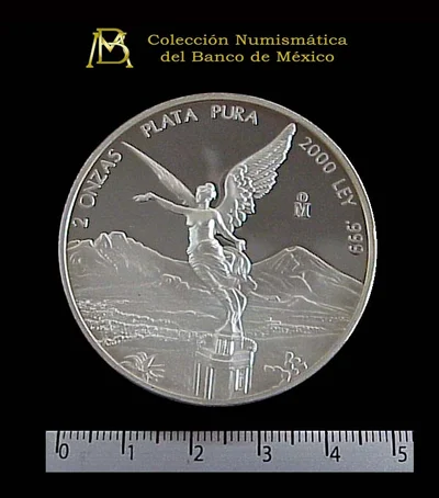2 Onzas Libertad Plata 2000
