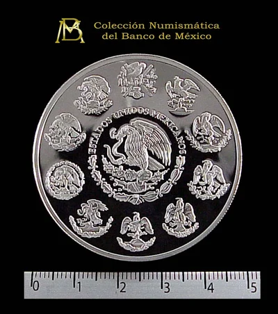 2 oz Libertad Plata 2001 (Espejo) · Inventario Banxico 20882 (anverso)
