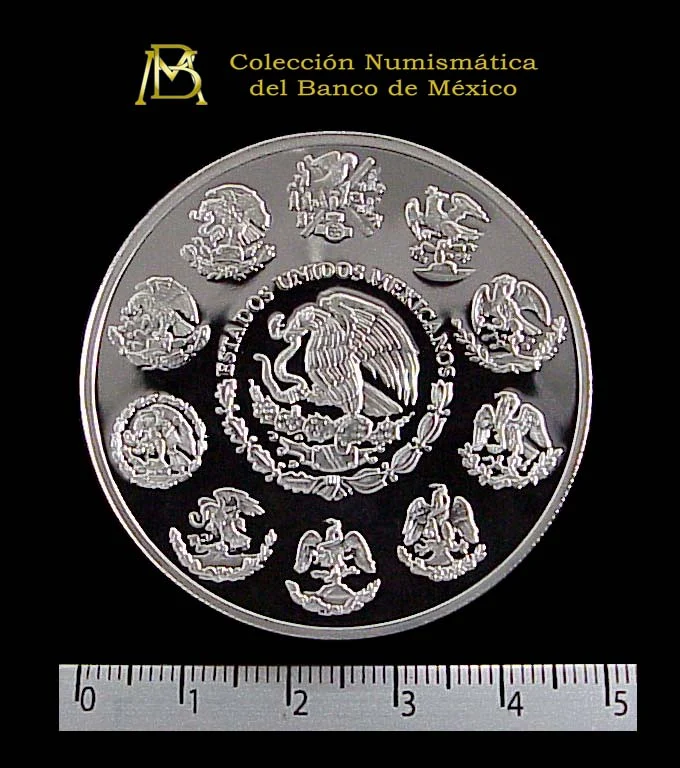 2 oz Libertad Plata 2001 (Espejo) · Inventario Banxico 20882 (anverso)