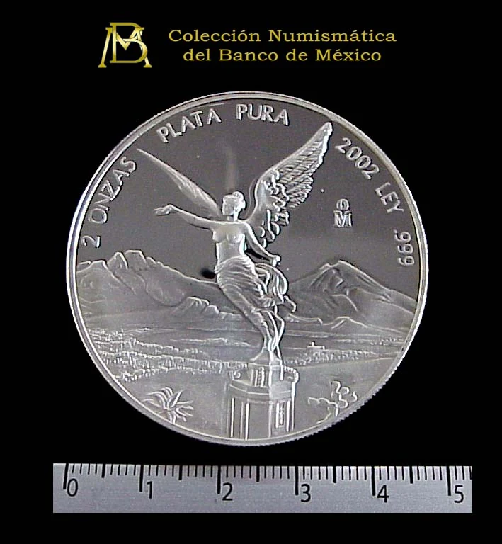 2 Onza Libertad Plata 2002 Proof · Reverso