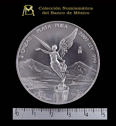 2 Onzas Libertad Plata 2002