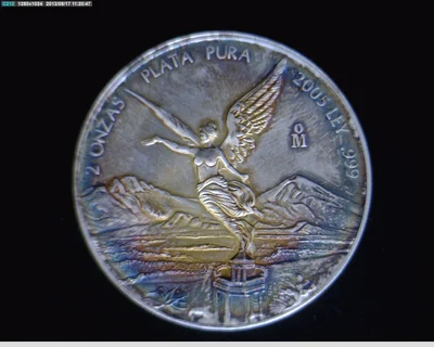 2 oz Libertad Plata 2005 · Inventario Banxico 21800 (reverso)