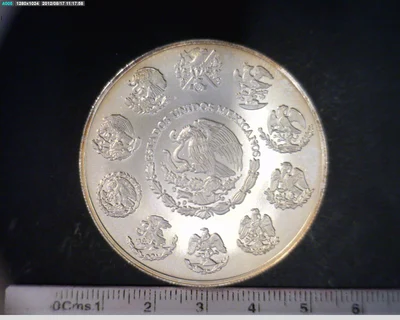 2 oz Libertad Plata 2007 · Inventario Banxico 21823 (anverso)