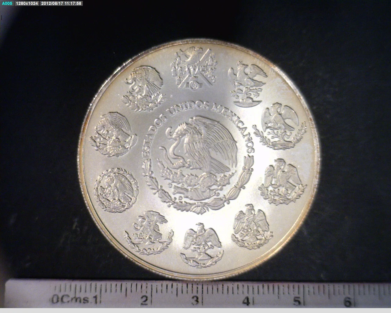 2 oz Libertad Plata 2007 · Inventario Banxico 21823 (anverso)