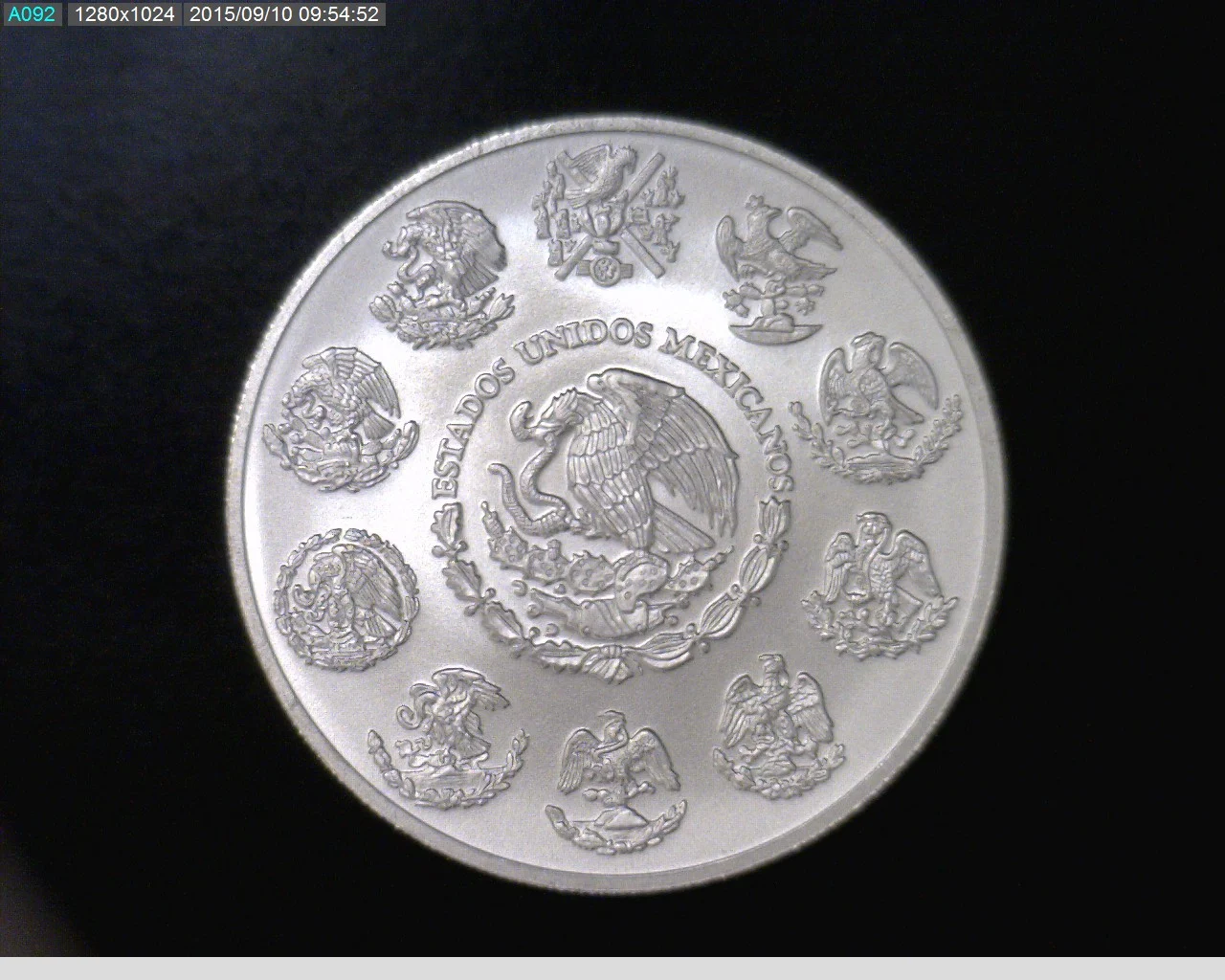 2 oz Libertad Plata 2012 · Inventario Banxico 23016 (anverso)