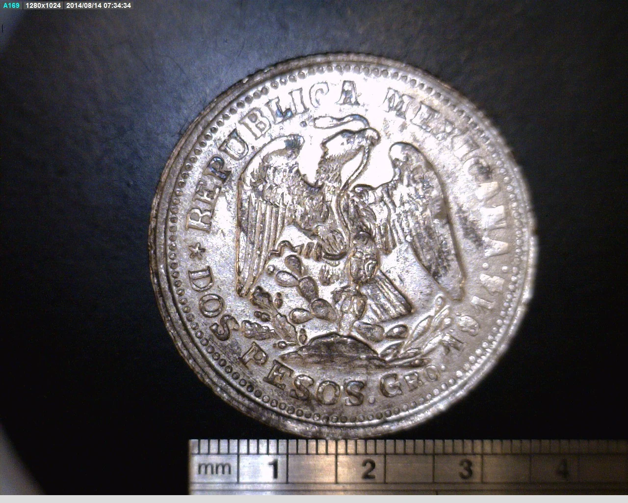 2 Pesos 1914 · Anverso