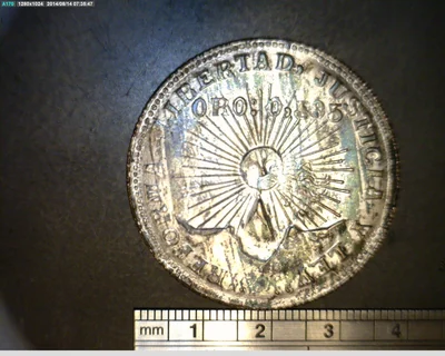 2 Pesos Plata · Guerrero. Reforma, Libertad, Justicia y Ley, oro: 0.595. Anv · 1914