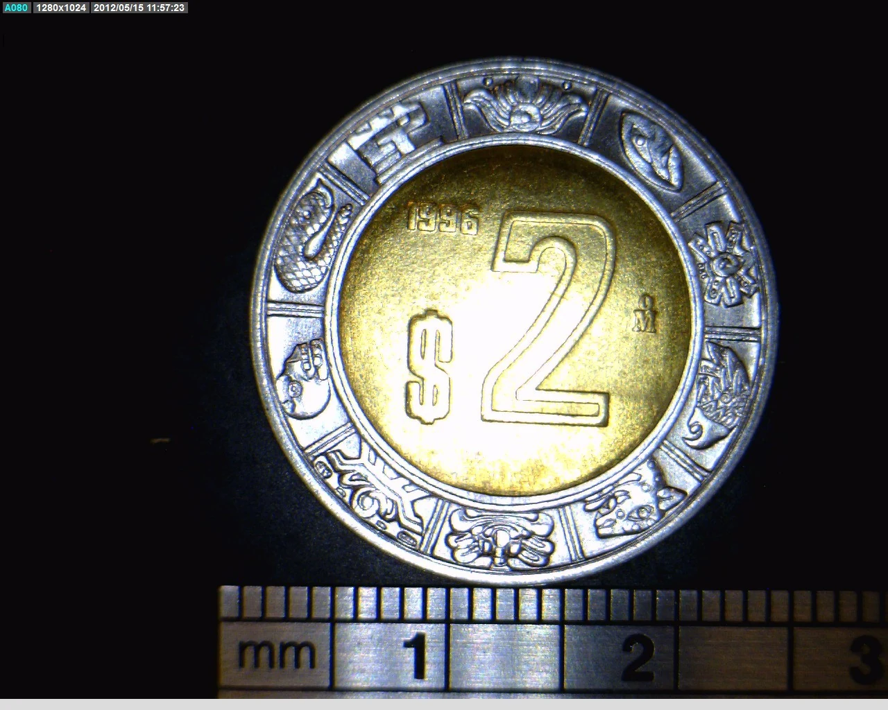 Moneda destacada de la serie 2 Pesos Bimetálica